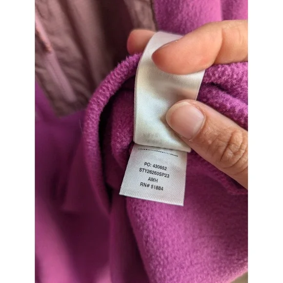 Patagonia Microdini 1/4 Zip‎ Pullover Fleece Amaranth Pink Size L - Picture 8 of 8